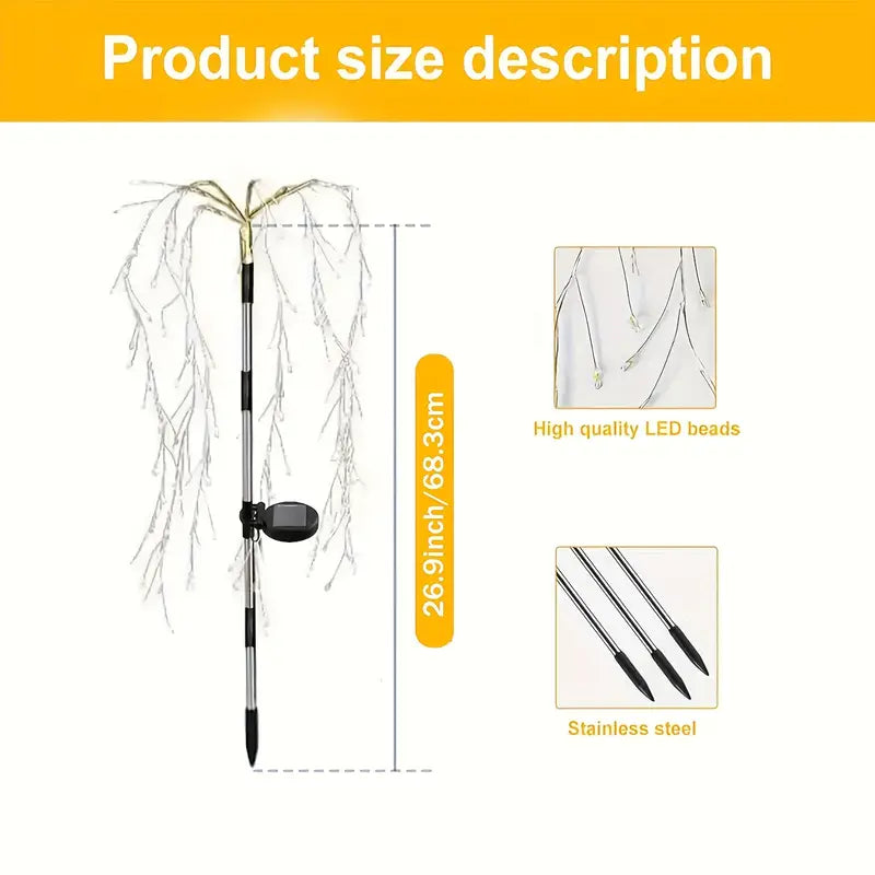 Luci Solari da Giardino per Esterni – 120/200 LED Effetto Fuoco con 8 Modalità di Illuminazione