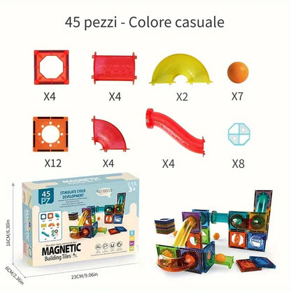 Set di Blocchi Magnetici Educativi per Bambini