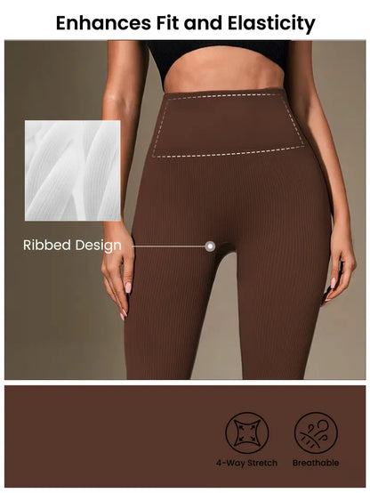 Leggings Donna a Vita Alta – Elasticità 4 Vie e Controllo Pancia