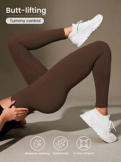 Leggings Donna a Vita Alta – Elasticità 4 Vie e Controllo Pancia