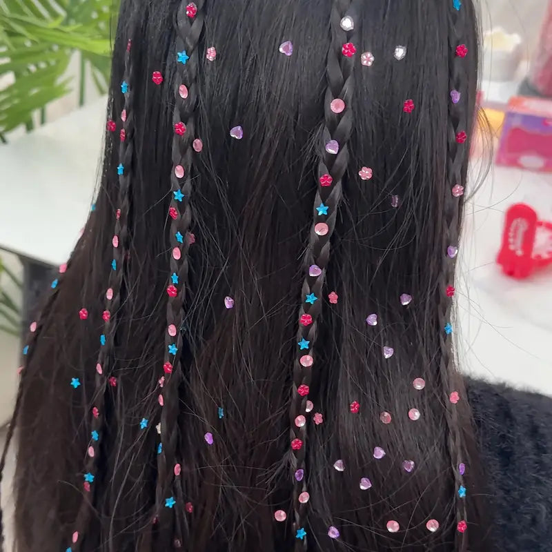 Kit Timbro Gemme per Capelli Incantati – Accessorio Brillante per Look Glamour e Momenti Magici