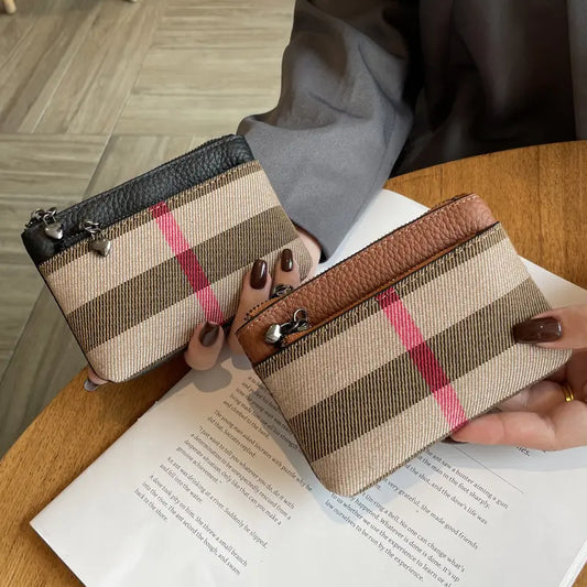 Portafoglio Compatto Donna con Cerniera – Mini Portamonete Elegante e Resistente