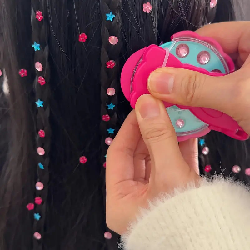 Kit Timbro Gemme per Capelli Incantati – Accessorio Brillante per Look Glamour e Momenti Magici