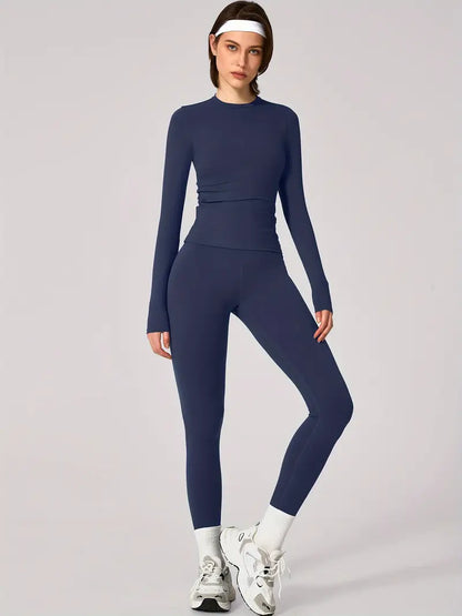 Completo Yoga Donna a Maniche Lunghe – Traspirante, Elasticizzato e Super Confortevole