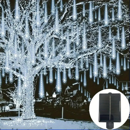 Luci Solari a Cascata “Pioggia di Meteore” – 192/288 LED con 8 Modalità di Illuminazione