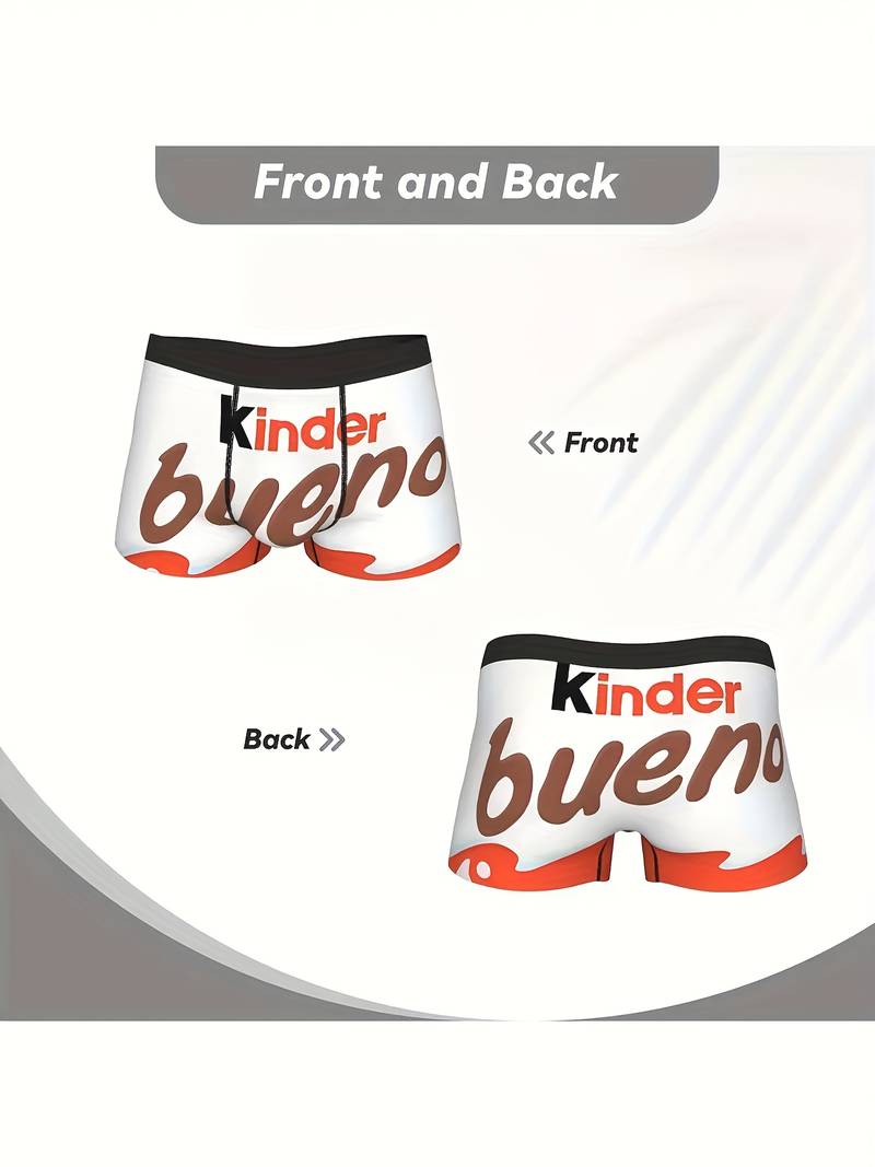 Confezione da 3 Boxer Uomo Kinder Bueno – Intimo Morbido, Traspirante e Divertente