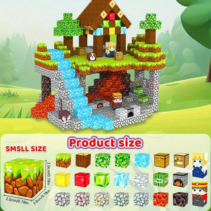 Set Creativo Educativo STEM Magnetico – Caccia al Tesoro di Lava e Blocchi Magnetici per Bambini